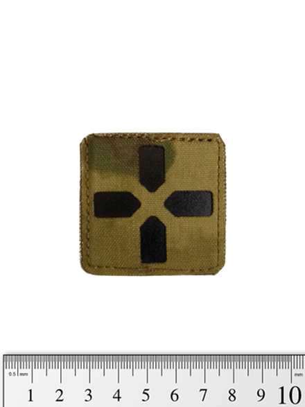 Шеврон Крест медика кордура/пластик 5 см. Мох