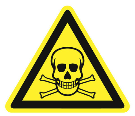 Знак на плёнке W-03 "Опасно. Ядовитые вещества"