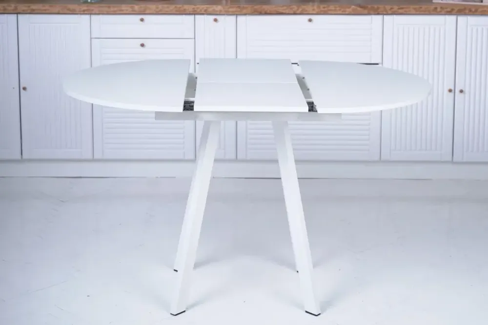 Стол обеденный Элип (профиль) каркас белый