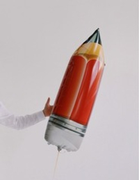 Шар-фигура, фольга, "Карандаш" (Веселая затея), 31"/80 см, инд. уп. (БГ-30)