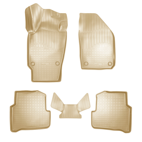 Ковры в салон Norplast/Unidec для Skoda Fabia III в кузове NJ (2014-), Бежевый, арт.NPA11-C81-120-B