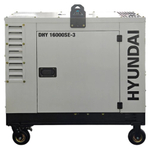 Электростанция дизельная с воздушным охлаждением HYUNDAI DHY 16000SE-3 в кожухе