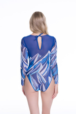 Купальник с рукавами "Горы"