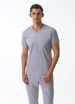 Медицинская туника с косым кроем