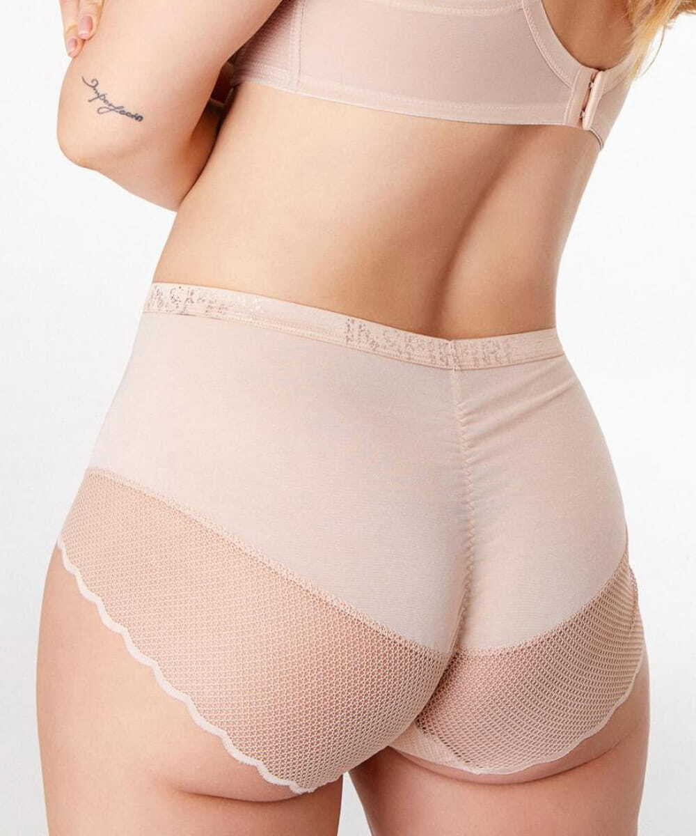 Высокие трусики Chita с золотистым напылением на резинке (Размер: 38) (Цвет: молочный)