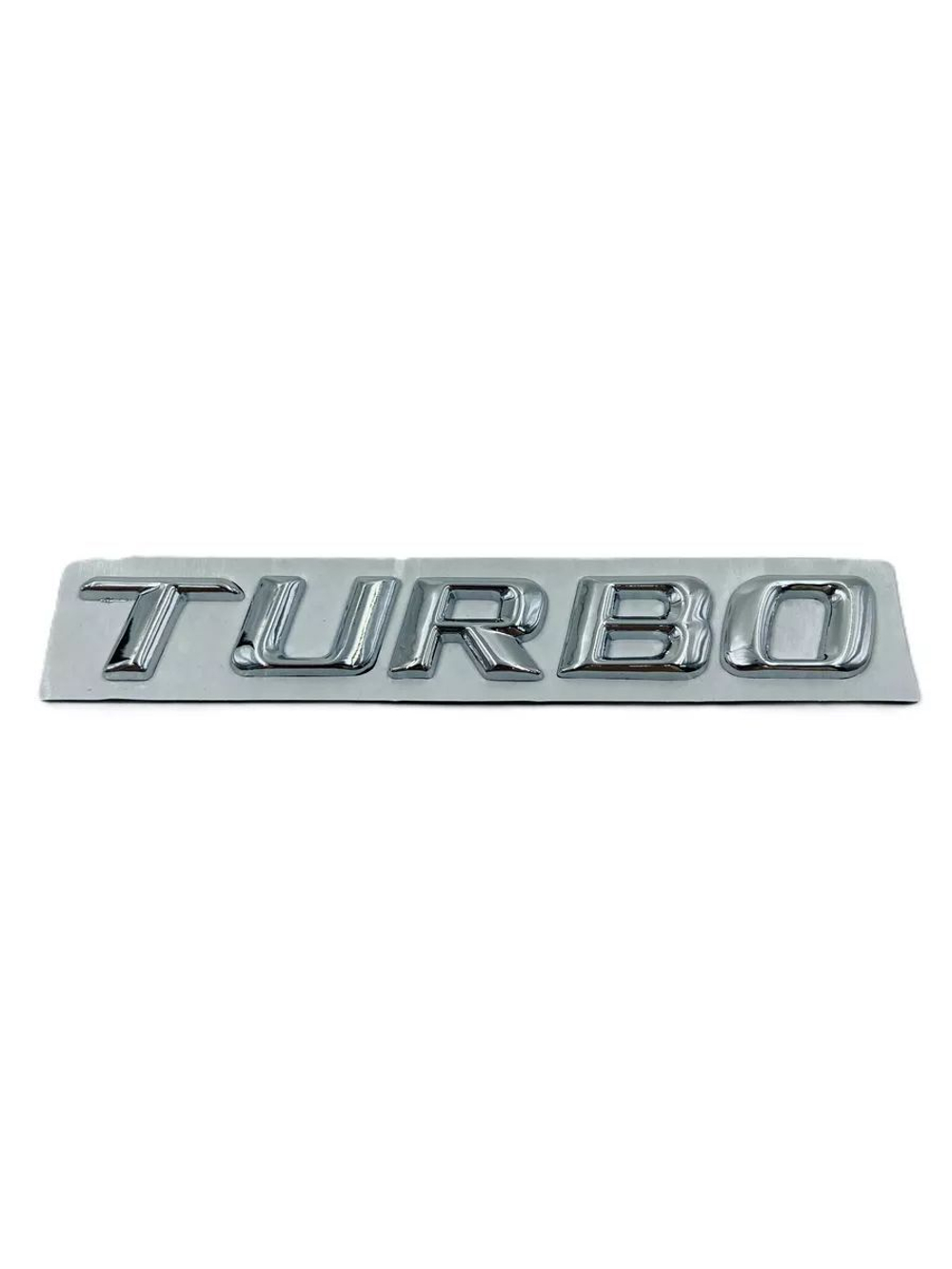 Эмблема (шильдик) TURBO пластик серебряная 1 шт