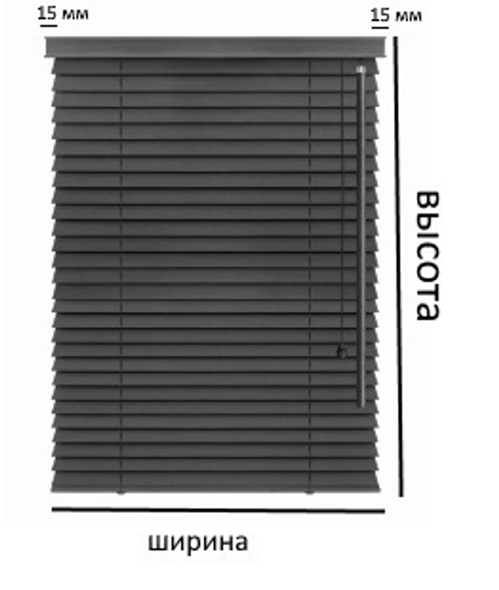 Горизонтальные бамбуковые жалюзи 25 мм, цвет 9905 бук