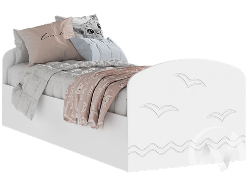 Кровать Детская Юниор-2 (белый/шарли белый)