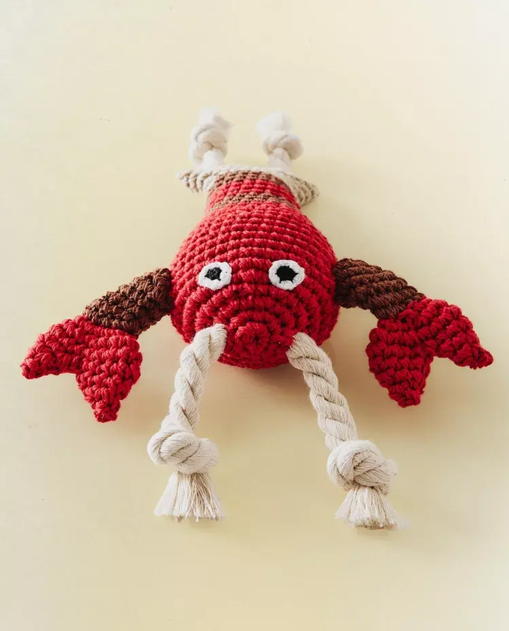 ZARA HOME ИГРУШКА ДЛЯ ДОМАШНИХ ЖИВОТНЫХ ИЗ КРУЖЕВА КРОШЕ В ФОРМЕ ОМАРА, КРАСНЫЙ