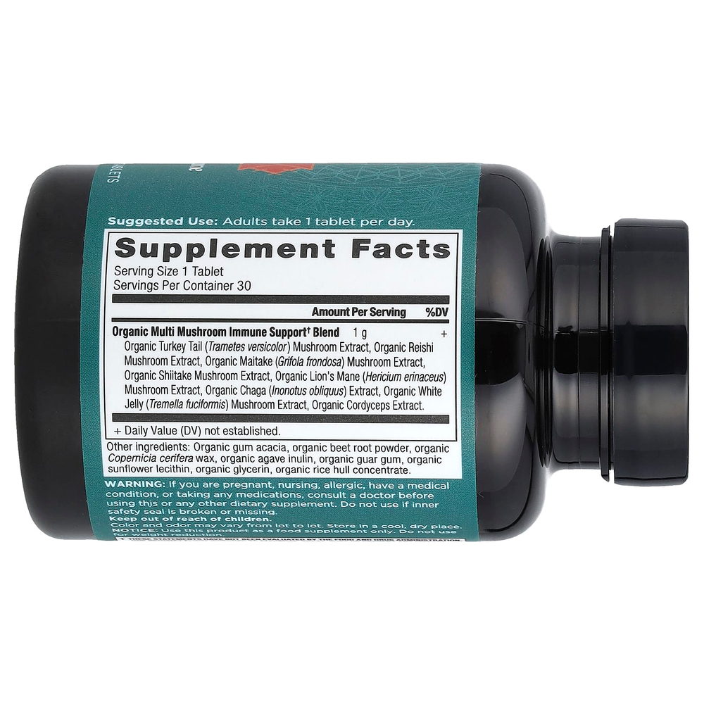 Ancient Nutrition, Multi Mushroom, ежедневная иммунная защита, 30 таблеток
