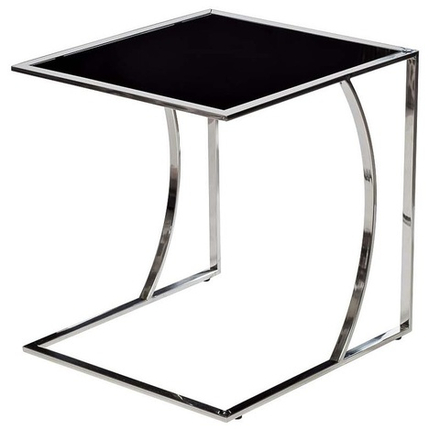 13RXNT5076L-SILVER Стол журнальный 50*45*49 черный/серебро