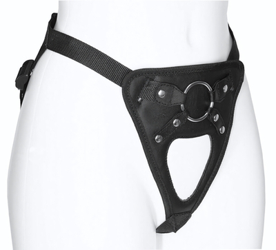 Черный универсальный пояс с фиксацией насадок кольцом (Цвет: черный)