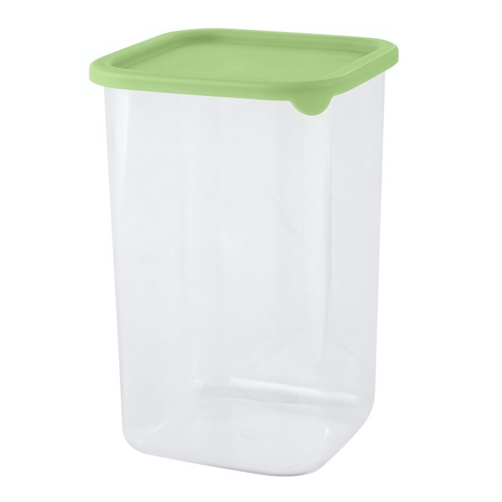 Банка для сыпучих продуктов Sugar&Spice Vanilla квадратная 1,2л, с гибкой крышкой фисташка