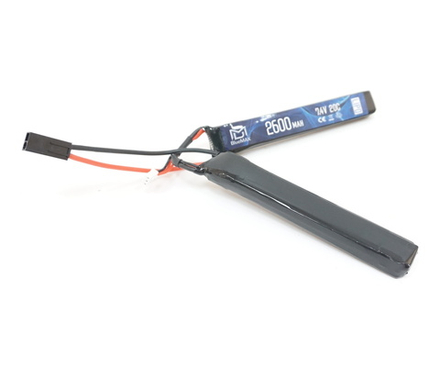 Аккумулятор BlueMAX Li-Po 7.4v - 2600mah 20C Nunchuck, 2x (128x21x12 мм)