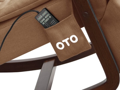 Массажное кресло-качалка OTO Grand Life OT2007 ШОКОЛАД (Рогожка)