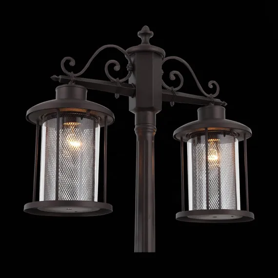 SL080.425.02 Светильник уличный наземный ST-Luce Темный кофе/Прозрачный, Темный кофе E27 2*100W LASTERO