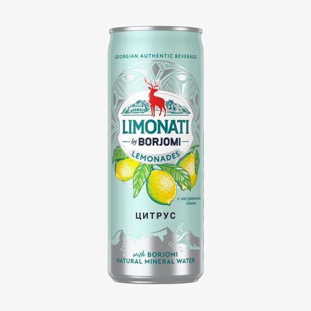 Грузинский Лимонад Limonati by Borjomi Цитрус 0.33 л