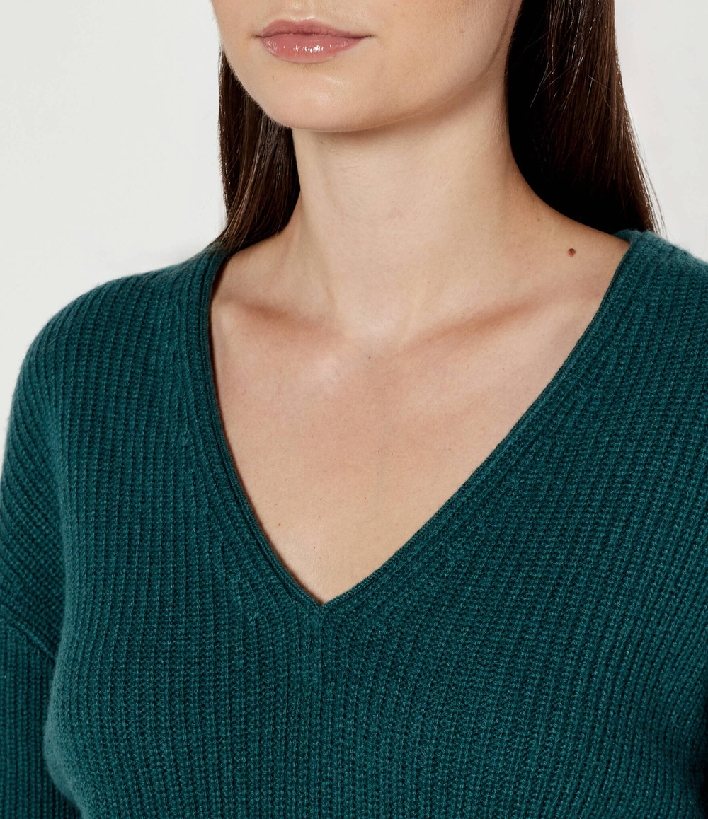 Хлопковый свитер Marc Cain - темно-зеленый (XC 41.32 M58)