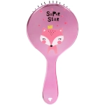 Расческа массажная зеркальная «Animals», микс 4 цвета, 10*22 см, блистер Ultramarine