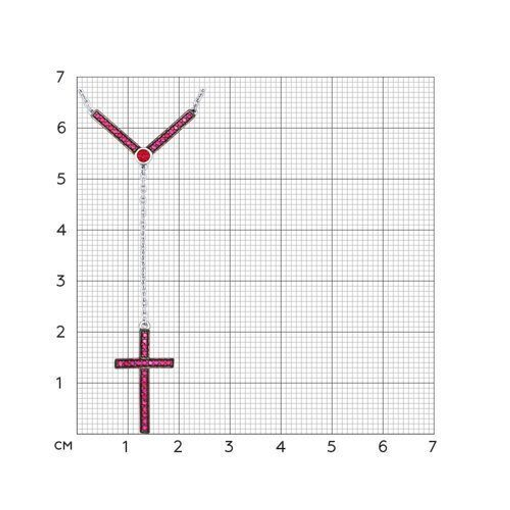 Колье 94070069 серебро 925°