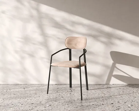 Стул Ror, Round, бежевый велюр