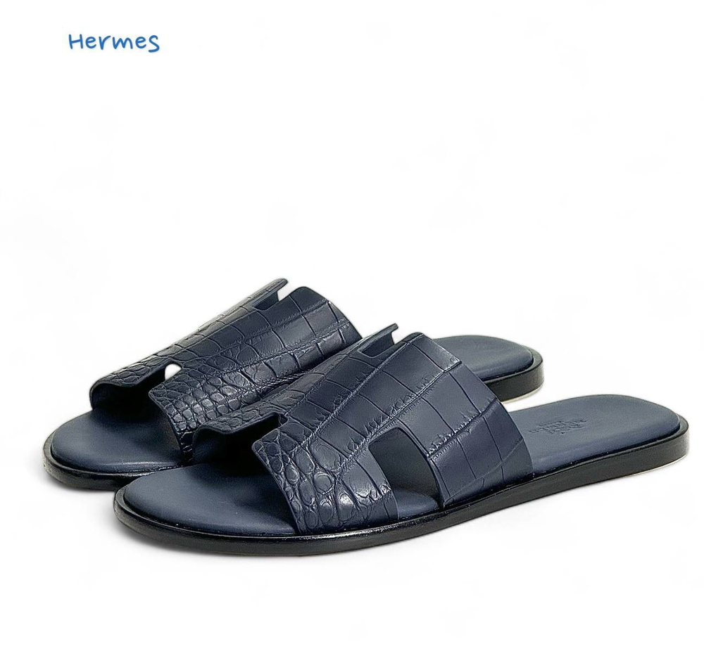 Шлепанцы Hermes из кожи крокодила, арт. 718709