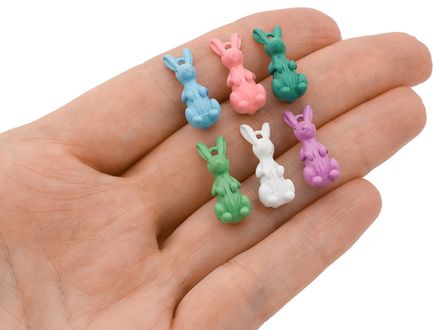 Подвеска Зайка фиолетовый 19,5мм, эмаль