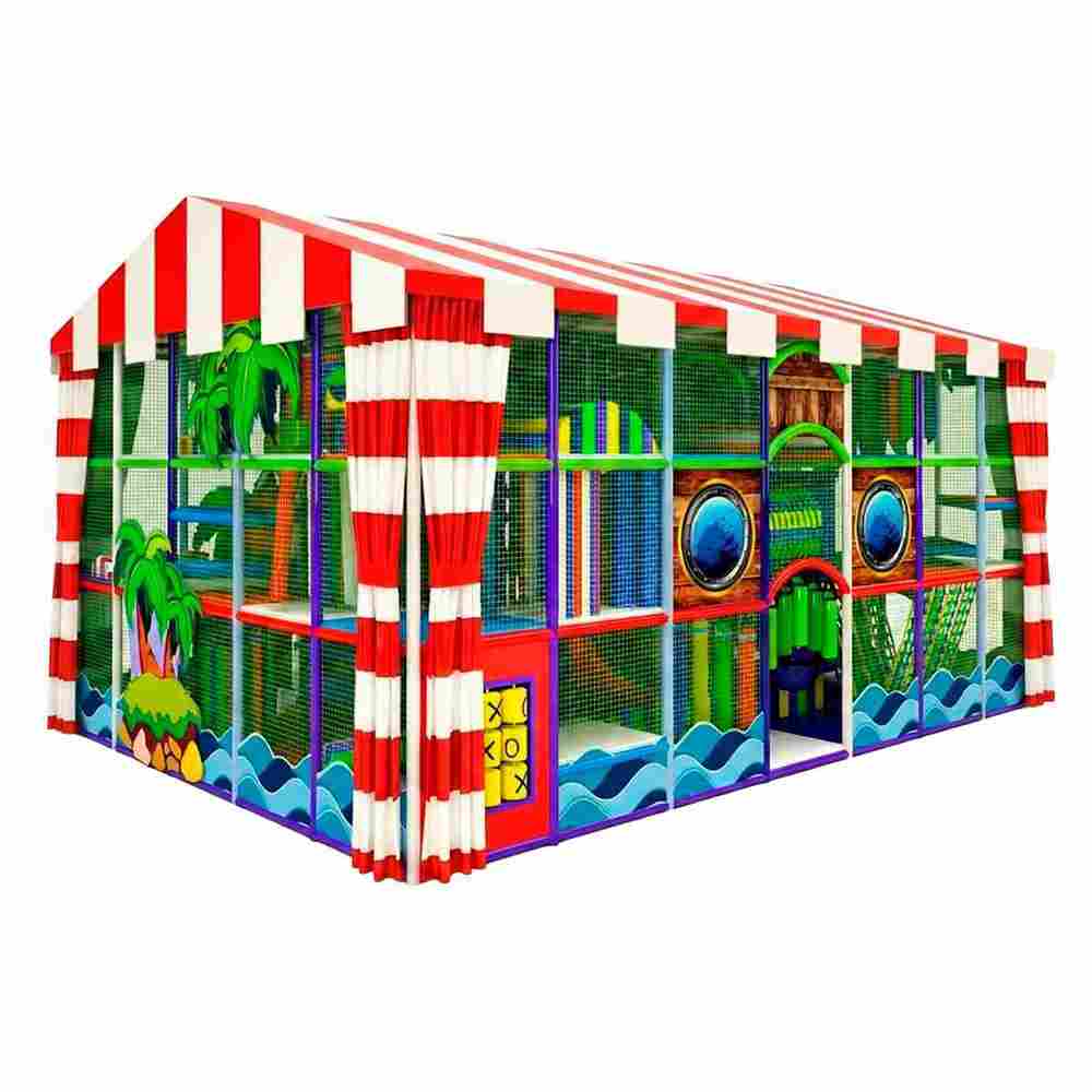 Детский уличный игровой лабиринт с крышей «Волшебный Берег» 8,61×6,15×5,2 м