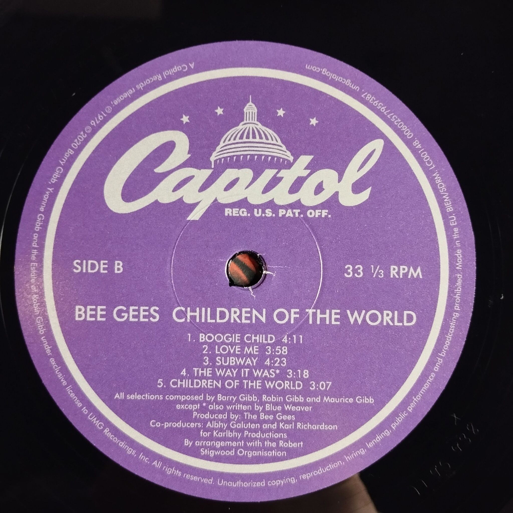Винтажная виниловая пластинка LP Bee Gees Children Of The World (EU 2020)