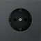 Donel R98 METAL вороненая сталь накладка для розетки Schuko с/з с защитой 16 A 250 В~, серия DA