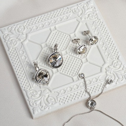 Серьги Fiore Luna Crystal A1902.M1 BW/S