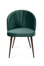 Стул Mont Blanc, бархат изумрудный 87 / черный конус