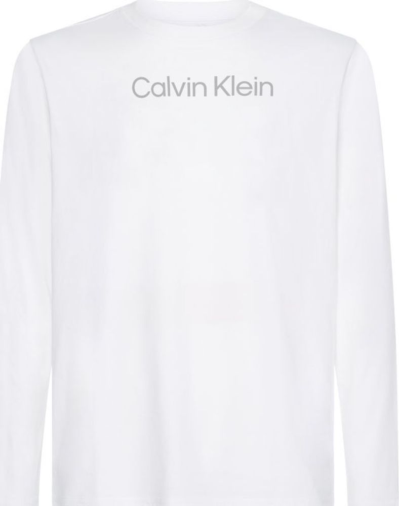 Мужская теннисная футболка теннисная Calvin Klein PW L/S T-shirt - bright white