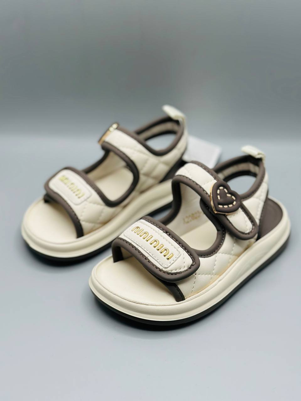 Детские кожаные босоножки Miu Miu