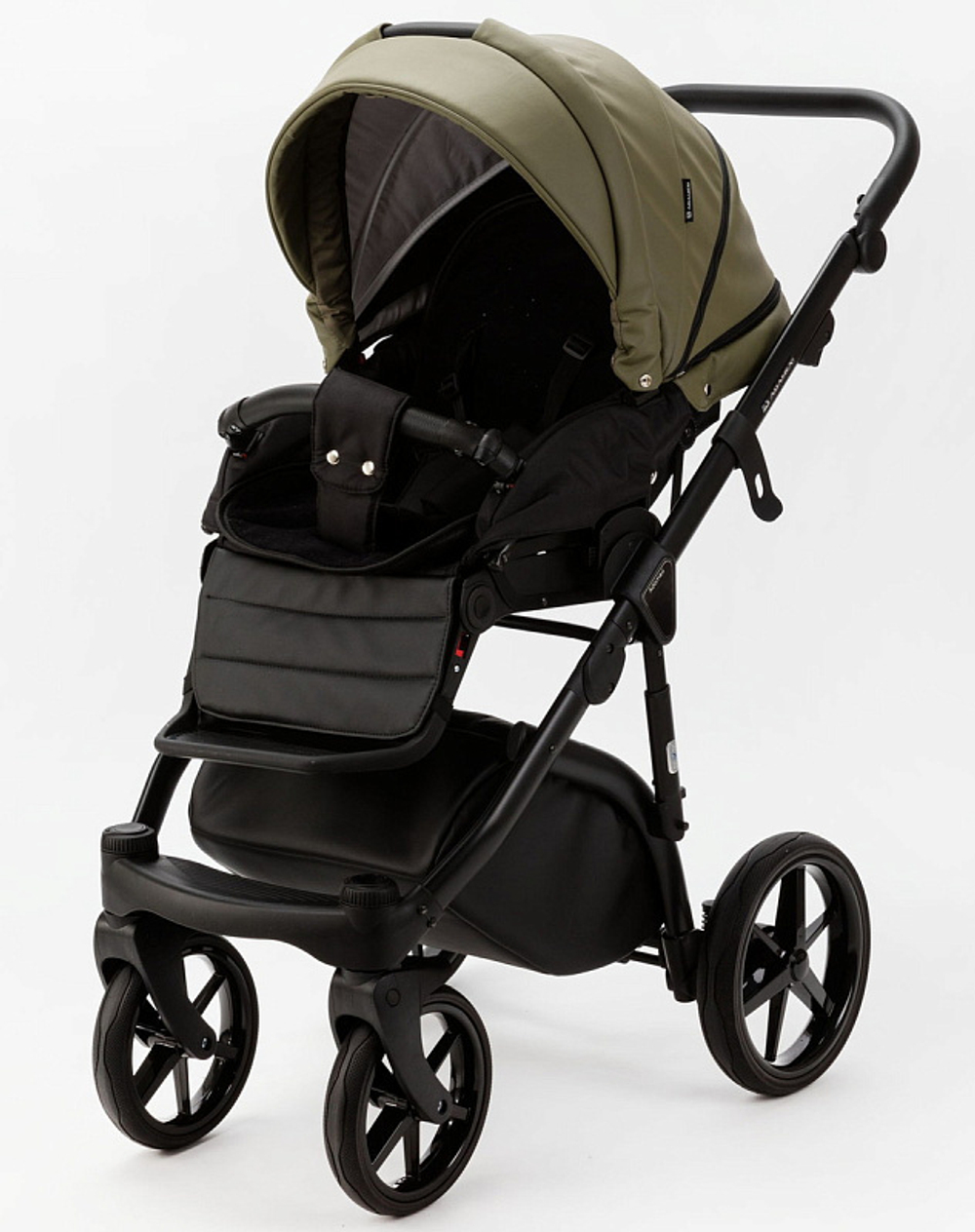 Детская коляска Adamex Nola Deluxe 2 в 1 N-SA21 (ХАКИ КОЖА)