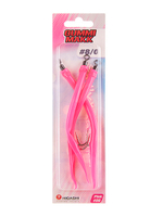 Крючок HIGASHI оснащенный кембриком Gummi Makk #6/0 (set-3pcs) #06 Pink; 3 шт