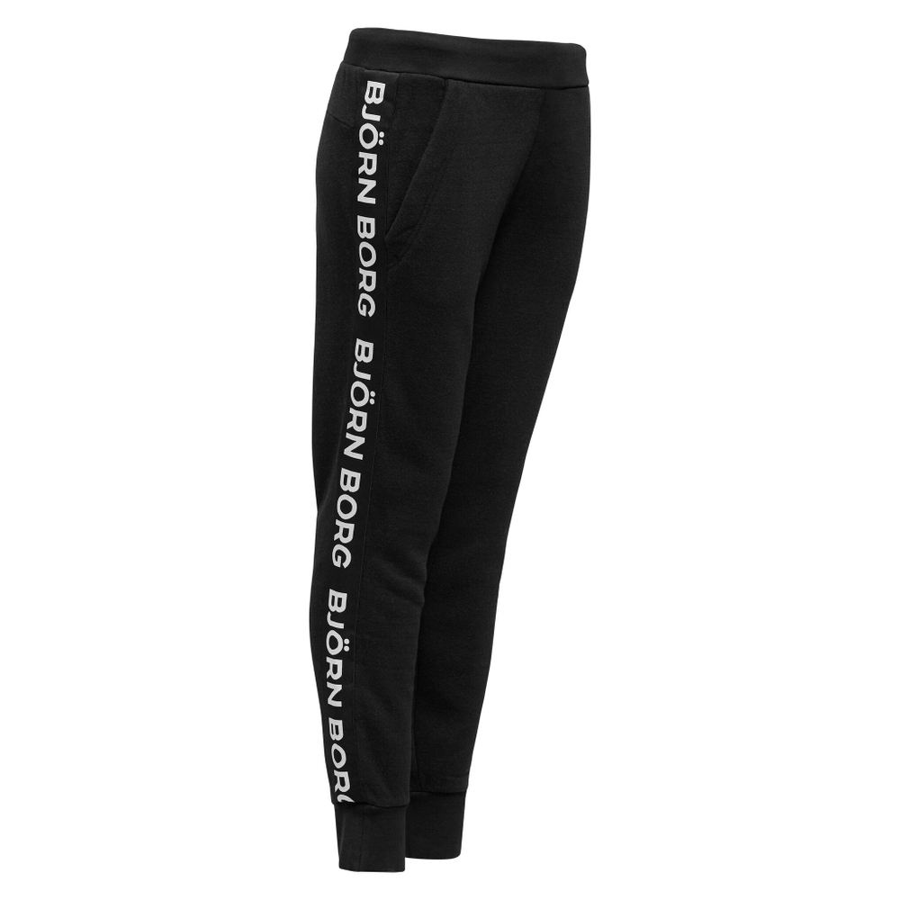 Женские теннисные брюки Björn Borg Logo Training Pants Women - Black, White
