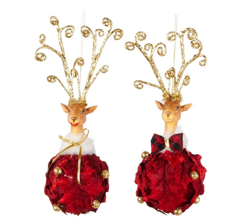 Подвеска 21х14см Noelle Олень красный в ассортименте 2 вида
