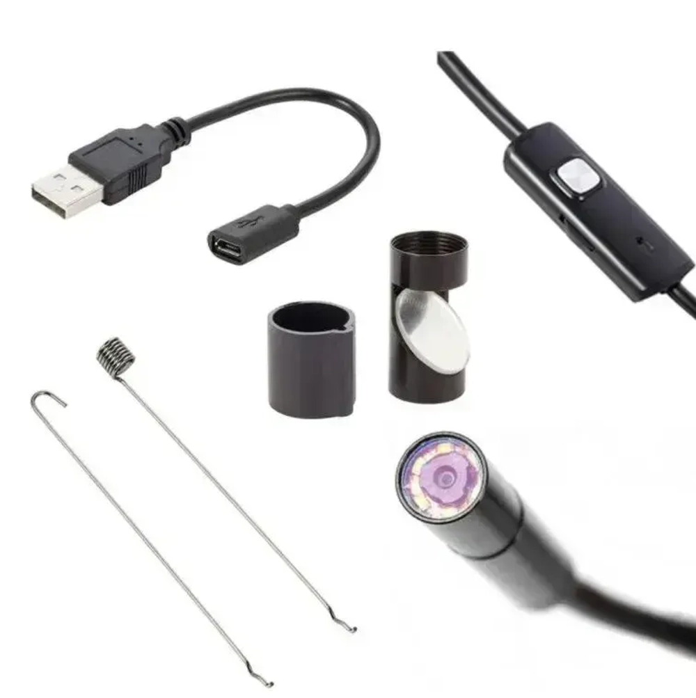 Видеоэндоскоп для смартфона, microUSB, USB 1 метр