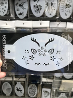 Трафарет для аквагрима овальный "Рожки Оленя" 7 на 13 см