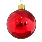 большой шар на елку (красный глянцевый)