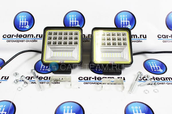 Светодиодные LED балки (вспышки ФСО) максимальной мощности, 42 диода с ДХО, 65W (2шт.)