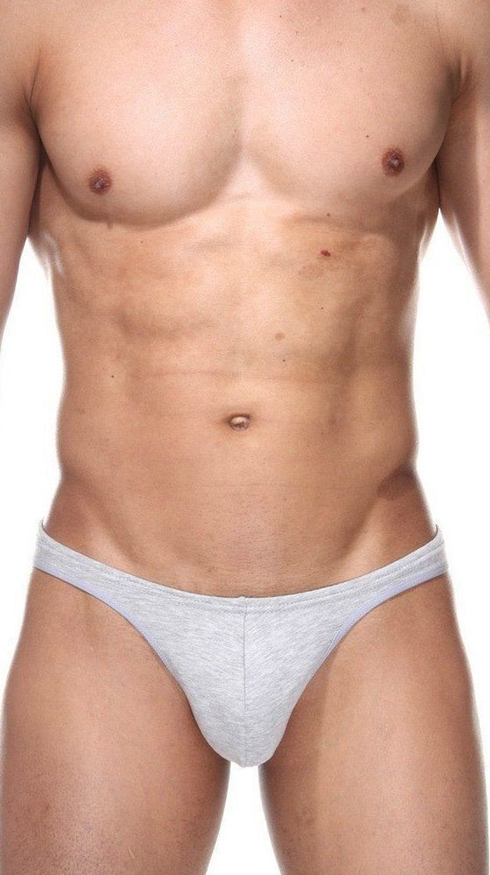 Серые меланжевые трусы-тонги (Размер: M) (Цвет: серый)