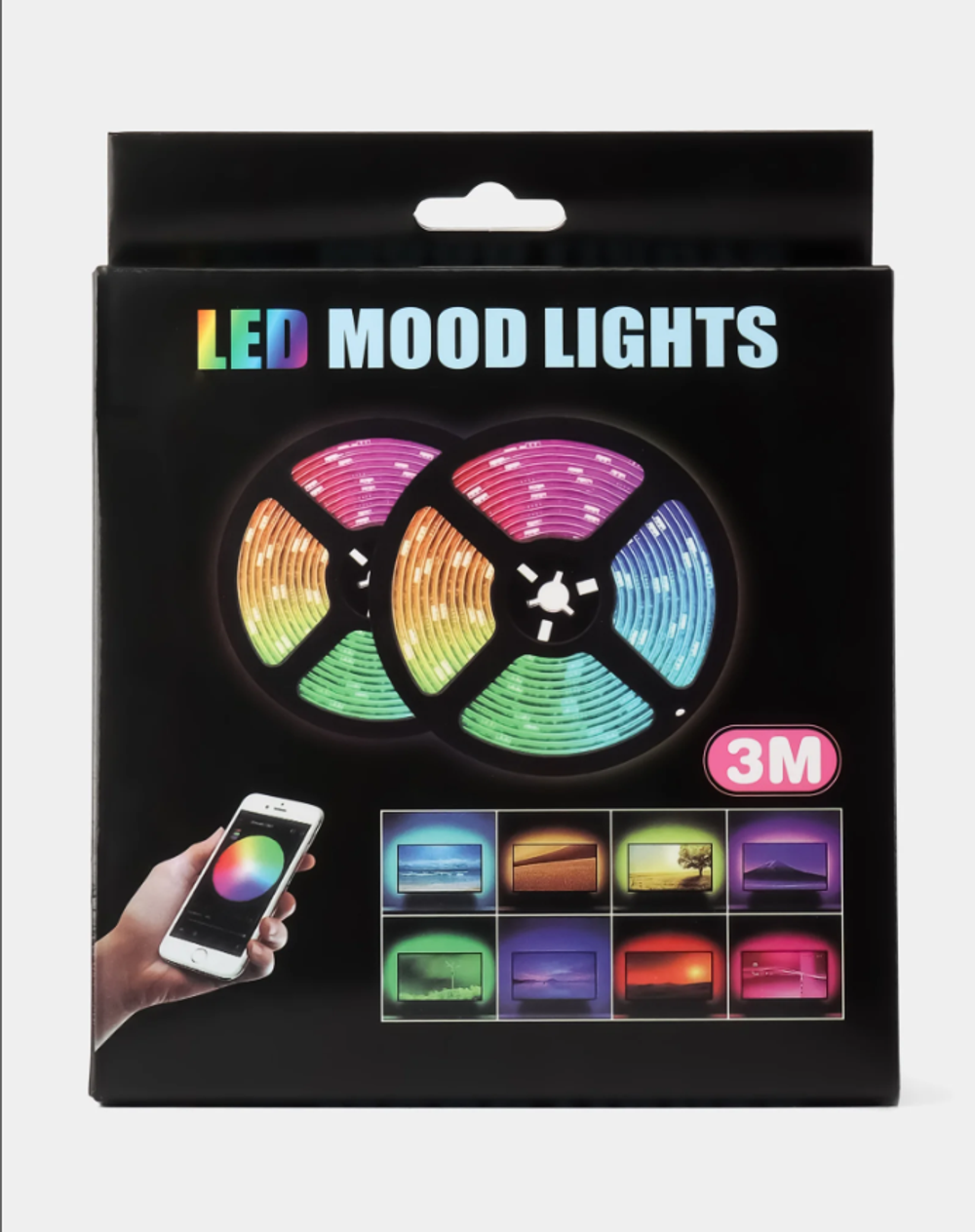 Светодиодная лента, пульт ДУ, 12 цветов, 3 метра