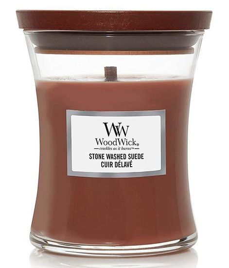 Потертая замша, ароматическая свеча, WoodWick