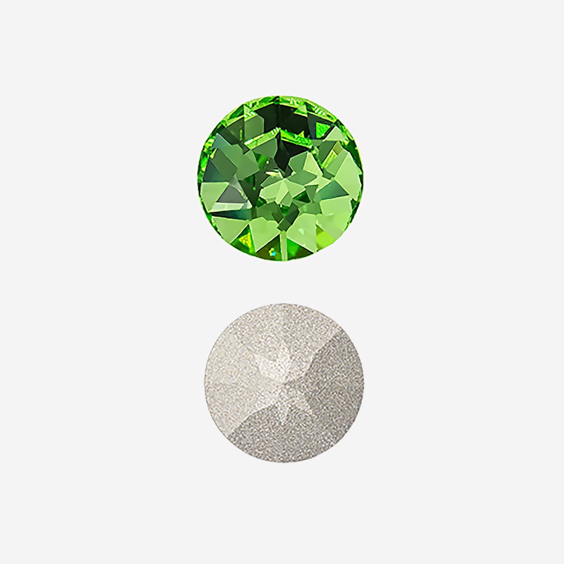 Кристалл Шатон (Chaton), оттенок "Перидот"/"Peridot", 12мм