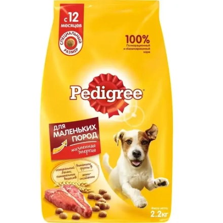 Pedigree для взрослых собак малых пород говядина 2 кг