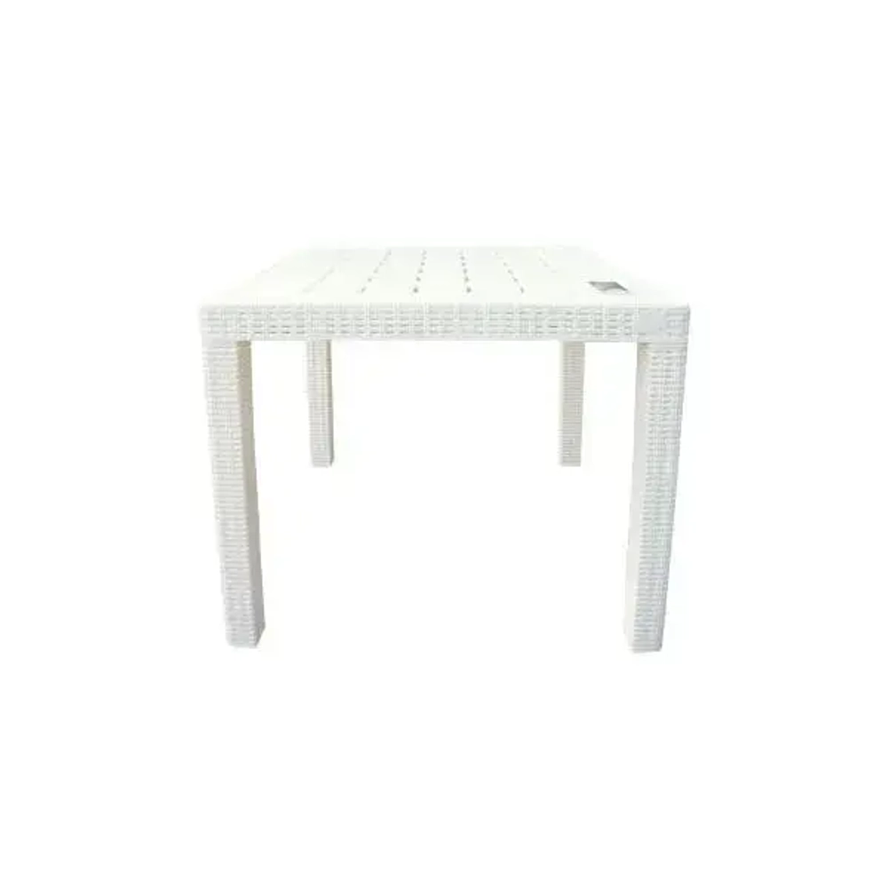 Стол пластиковый малый Rattan 789х701мм, сливочный