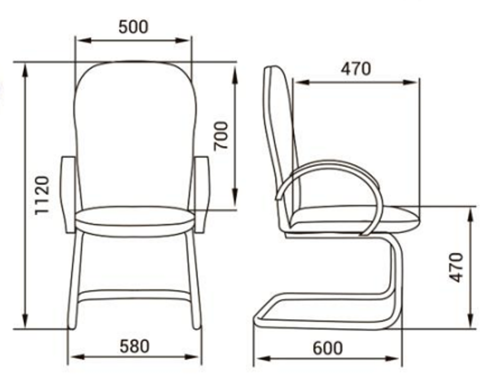 Кресло для руководителя ДИПЛОМАТ ХРОМ КОНФЕРЕНЦ
