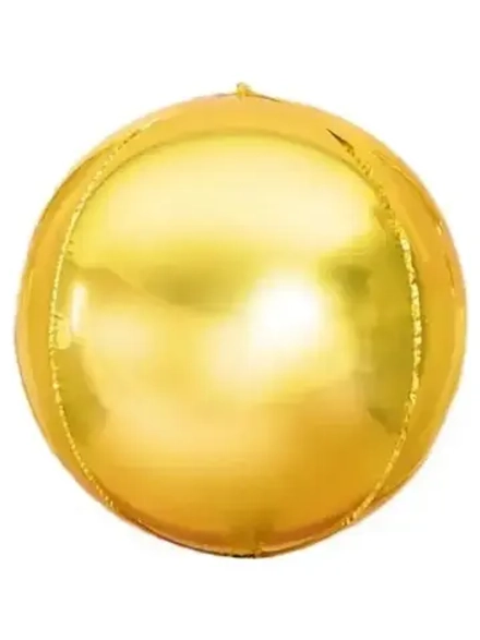 Шар (18''/46 см) Сфера 3D, Золото, 1 шт.